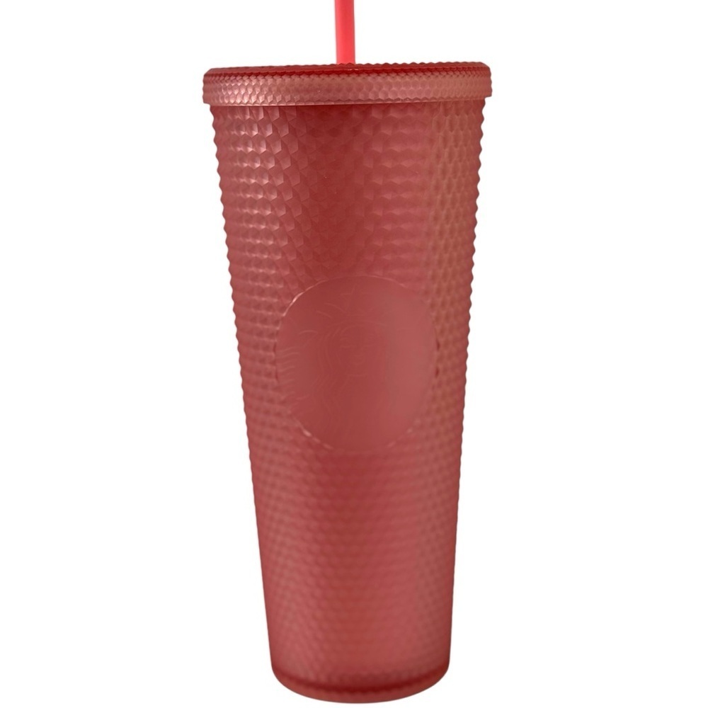 NWT Starbucks 2022 Valentine's Soft Touch Studded Venti 24 oz. Tumbler Pink